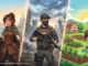 Kolase berbagai karakter yang mewakili genre game populer seperti RPG tembak-tembakan dan simulasi untuk panduan pemula.